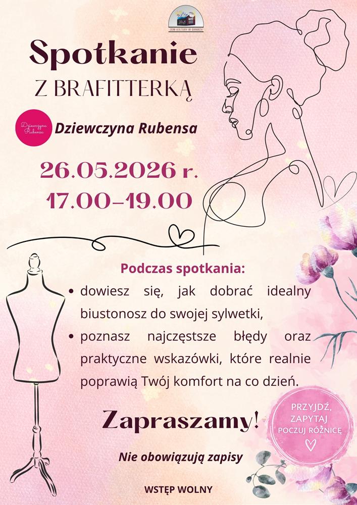 Plakat spotkanie z brafiterką