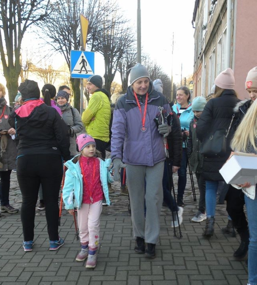 zbiórka członków Nordic walking