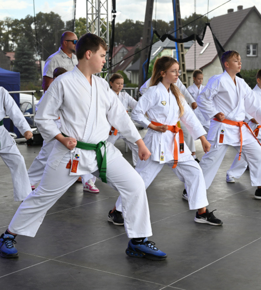 Występ klubu karate Antai podczas dożynek